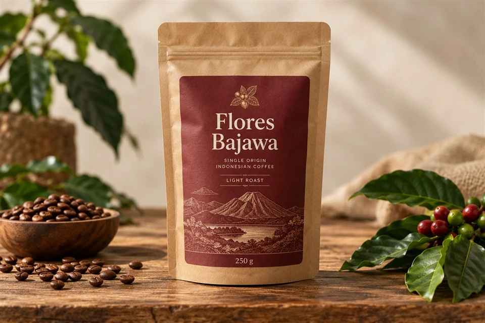 Kemasan kopi Flores Bajawa