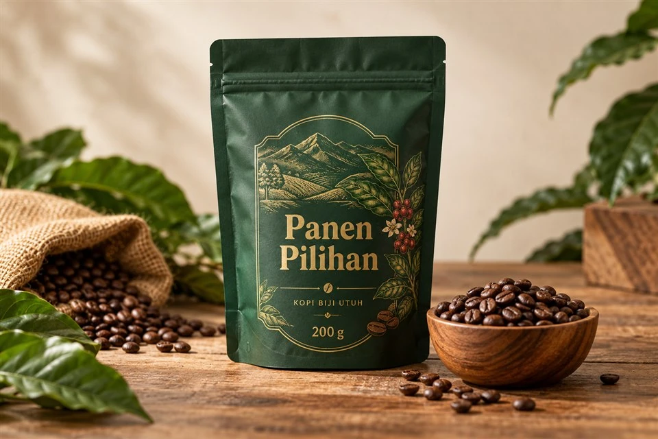 Kemasan kopi Panen Pilihan