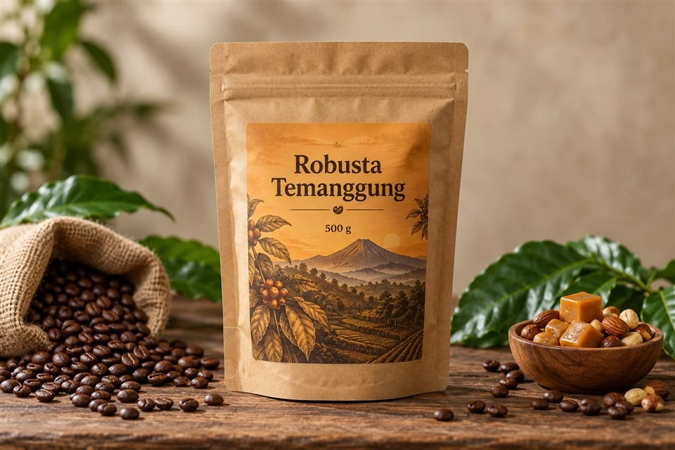 Kemasan kopi Robusta Temanggung